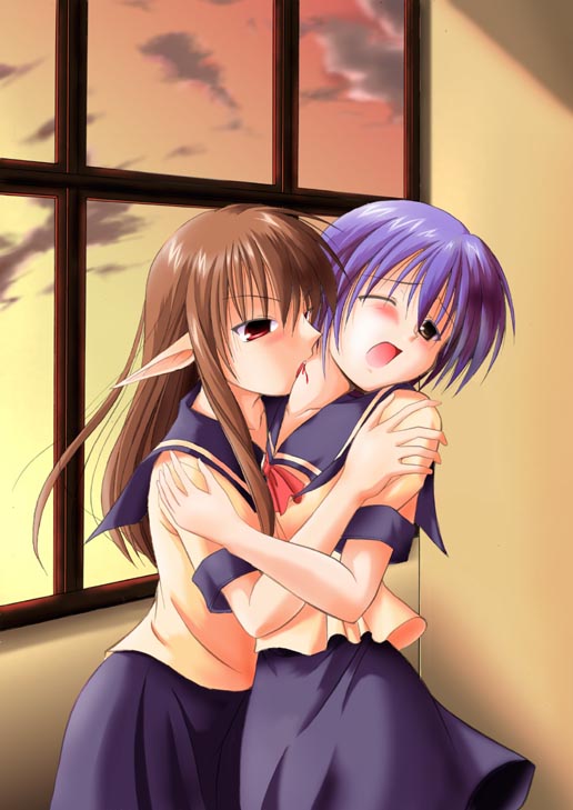 Clothed Anime Girls Lesbian - Lesbian anime story xxx - Lesbian Comics